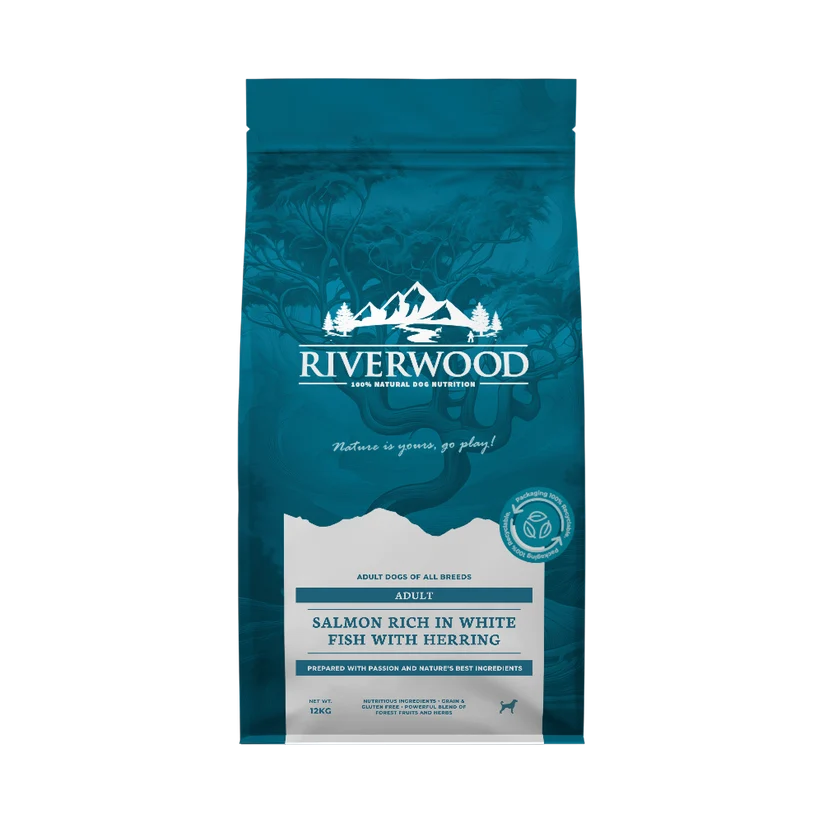Riverwood 12kg Adult Łosoś Szkocki z Białą Rybą i Śledziem